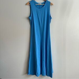 Nordstrom Women's Sleeveless Cotton Blend Dress Blue XL